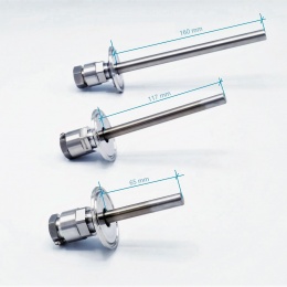 teploměrové jímky s clamp límečkem - délka 100 mm, 150 mm a 200 mm