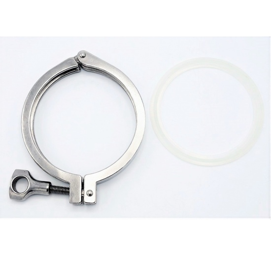 The micro-candle filtration also includes a heavy-duty clamp and a clamp silicone seal