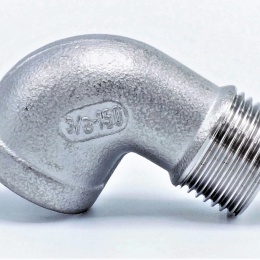 Threaded Elbow M/F type 304_ 90°  3/8", stainless steel