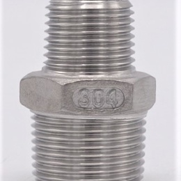Threaded Reducer Hex M/M / Nipple Reduced / Type 341, 1/2"x1/4", stainless steel