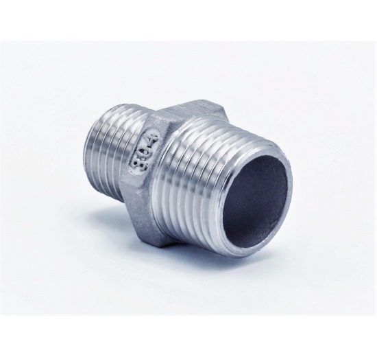 Threaded Reducer Hex M/M / Nipple Reduced / Type 341 3/8"x1/4"typ 341, VNĚ/VNĚ | 3/8" x 1/4"