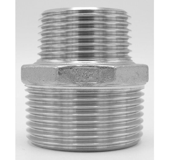 Threaded Reducer Hex M/M / Nipple Reduced / Type 341, 5/4"x1", stainless steel