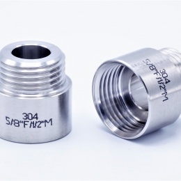 Threaded Reducer M/F 5/8"x1/2", stainless steel