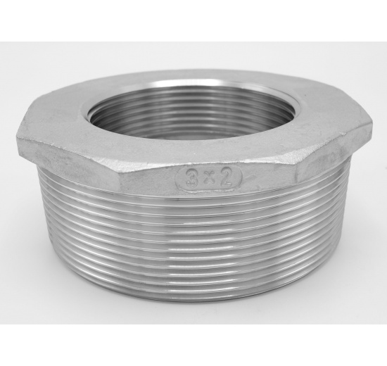 Threastainless steel Reducer M/F / with Hexagon / Type 325, 3"x2"