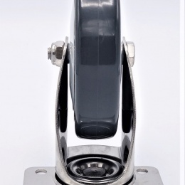 transport caster, stainless steel / polyurethane