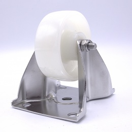 Transport Casters, fixed, stainless steel, diameter 80 mm