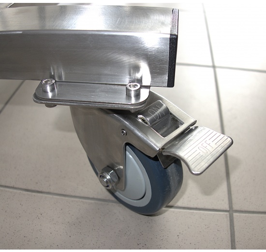 Transport Casters, stainless steel, diameter 100 mm