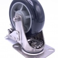 Transport Casters, stainless steel, diameter 150 mm with brake