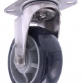 Transport casters, swivel, stainless steel, diameter 150 mm