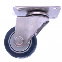 Transport Casters, swivel, stainless steel, diameter 75 mm