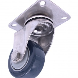 Transport Casters, swivel, stainless steel, diameter 75 mm