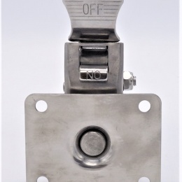 Transport Casters, swivel, with brake, stainless steel, diameter 125 mm