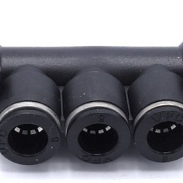 Triple Branch Union, push-in fittings