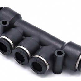 Triple Branch Union, push-in fittings