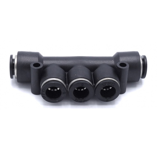 Triple Branch Union, push-in fittings