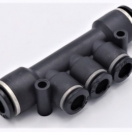 Triple Branch Union - Reduced DN 10mm - 6mm