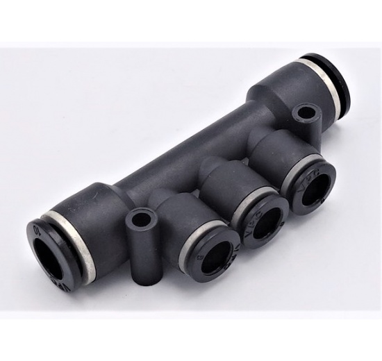 Triple Branch Union - Reduced DN 10mm - 8mm