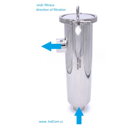 Tubular filter, inlet/outlet connection DN50, welded