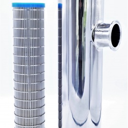 Tubular filter type C-C, DN50 (collar 64mm) inner filtration slotted sieve 0,1 mm