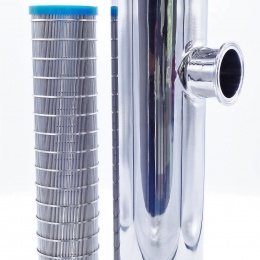 Tubular filter type C-C, DN50 (collar 64mm) inner filtration slotted sieve 0,3 mm