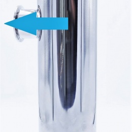 Tubular filter type C-C, DN50 (collar 64mm)| inner filtration slotted sieve 0,8 mm