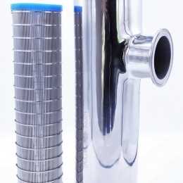 Tubular filter | type C-C, DN65 (collar 91mm), inner filtration slotted sieve 0,3 mm