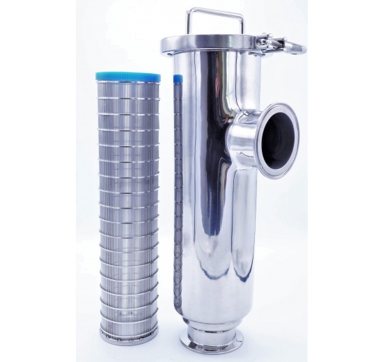 Tubular filter | type C-C, DN65 (collar 91mm), inner filtration slotted sieve 0,8 mm