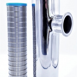 Tubular filter | type C-C, DN65 (collar 91mm), inner filtration slotted sieve 0,55 mm