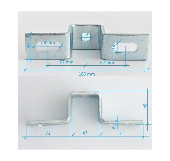 U-shaped beam coupling galvanized