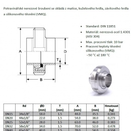Union Male Standard DIN11851 | DN15