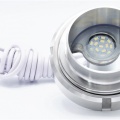 Union sight glass with LED lighting, welding, DN80, cable