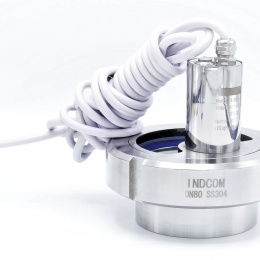 Union sight glass with LED lighting, welding, DN80, cable