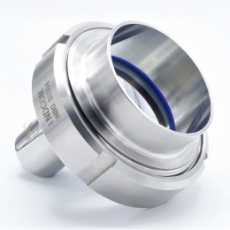 Union sight glass with LED lighting, welding, DN80, cable