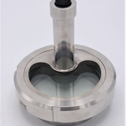 Union sight glass with lighting, LED, welded, DN100, stainless steel