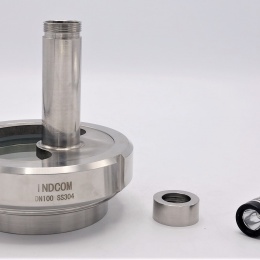 Union sight glass with lighting | LED, welded, DN100