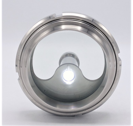 Union sight glass with lighting | LED, welded, DN100
