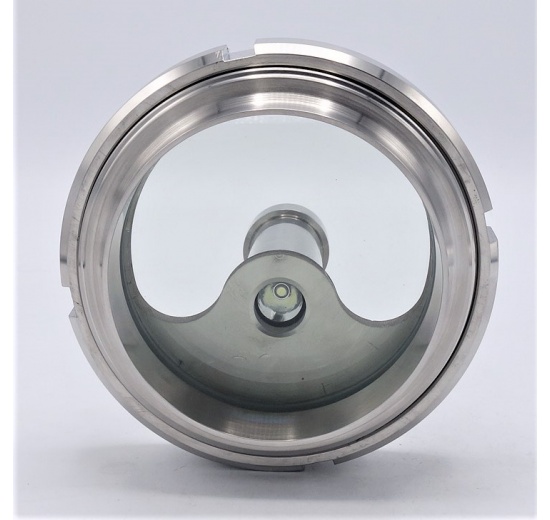Union sight glass with lighting | LED, welded, DN100