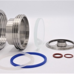 Union Sight Glass with lighting LED, welded, DN80