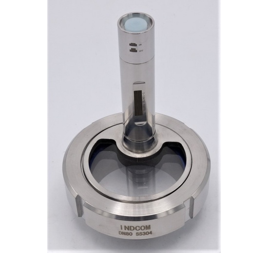 Union Sight Glass with lighting LED, welded, DN80