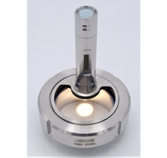 Union Sight Glass with lighting LED, welded, DN80