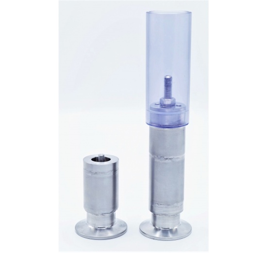 vacuum and overpressure valve to the shutter