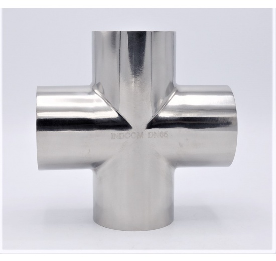 Welded Cross DN65 (70x2mm), stainless steel fittings