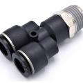 Y Connector Threaded Plastic Push-in Fittings