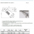 Y-filter, sanitary, stainless steel - data sheet